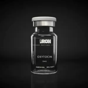 Oxytocin 5mg research peptide vial by Iron Peptides
